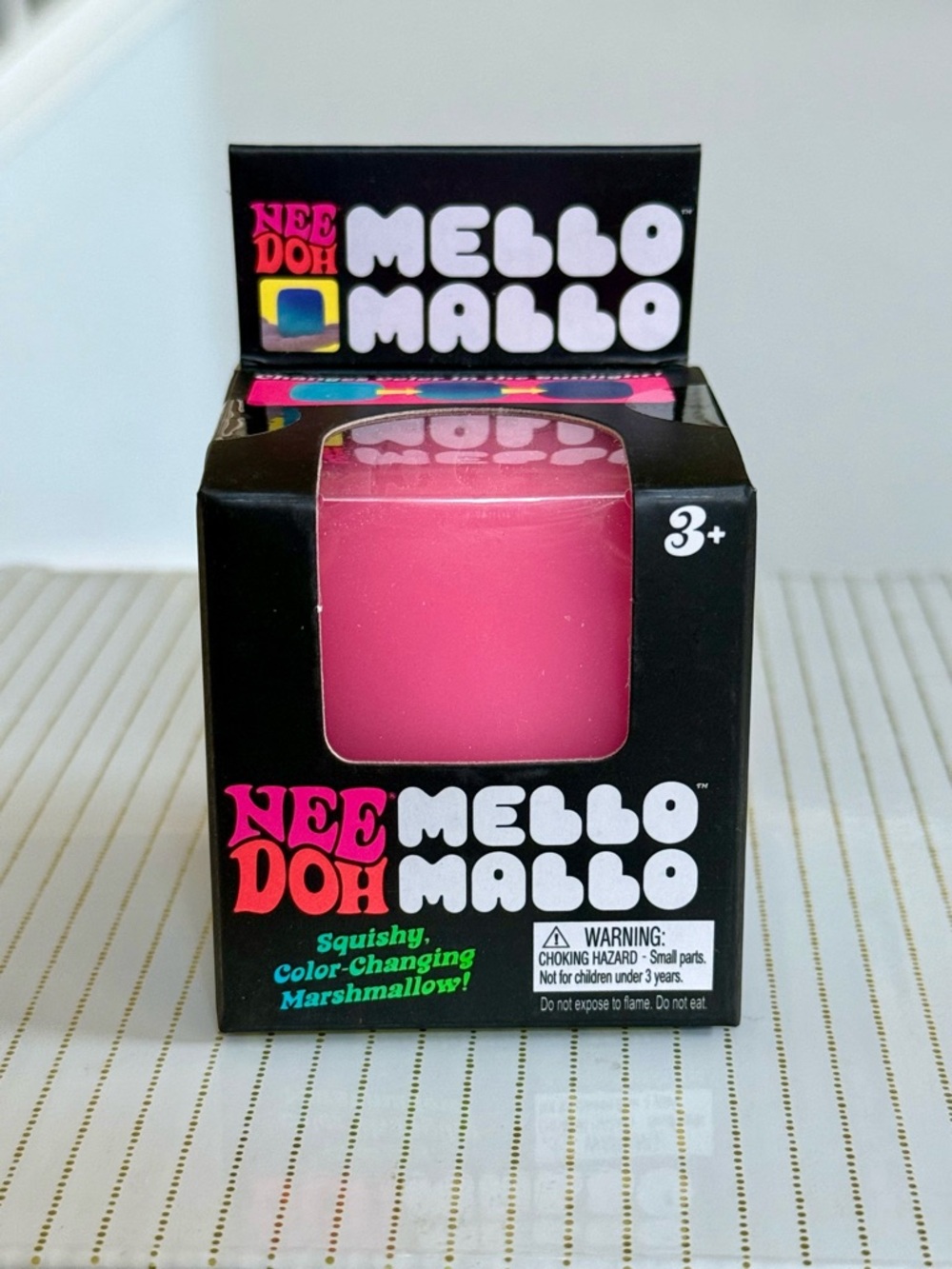 🔥 RARE NeeDoh Mello Mallo COLOR CHANGING PINK Squishy NIB Viral TikTok Fidget